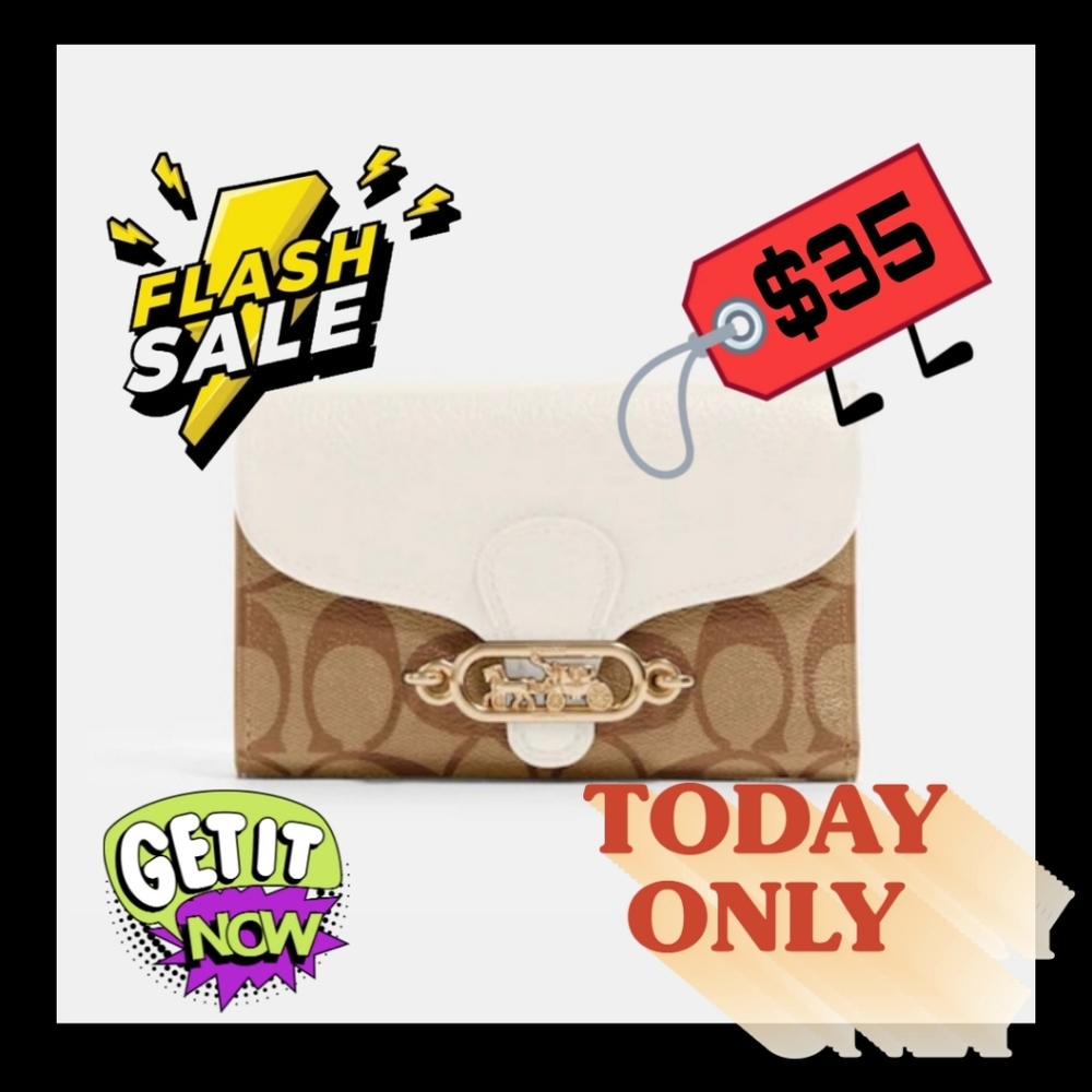 FLASH SALE PRICE AS MARKED! BUY NOW!!! NEW NWT COACH SIGNATURE WALLET